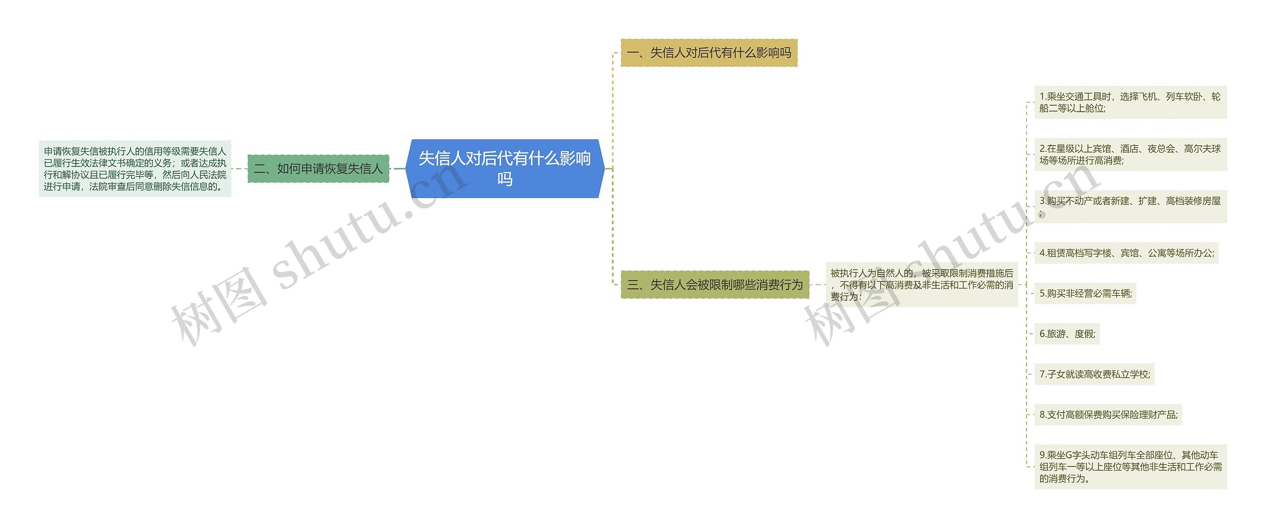 失信人对后代有什么影响吗思维导图