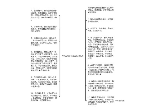 猴年部门拜年祝福语