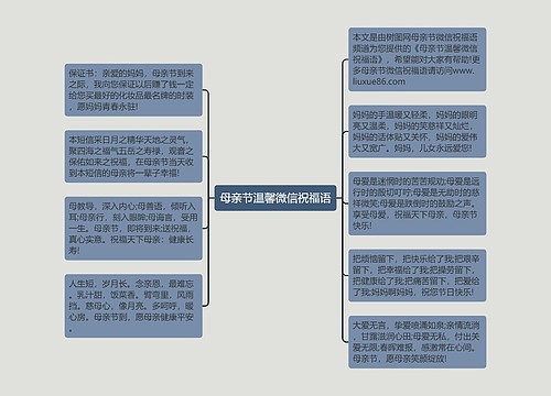 母亲节温馨微信祝福语