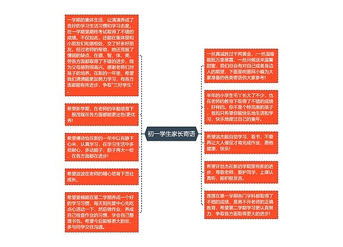 初一学生家长寄语