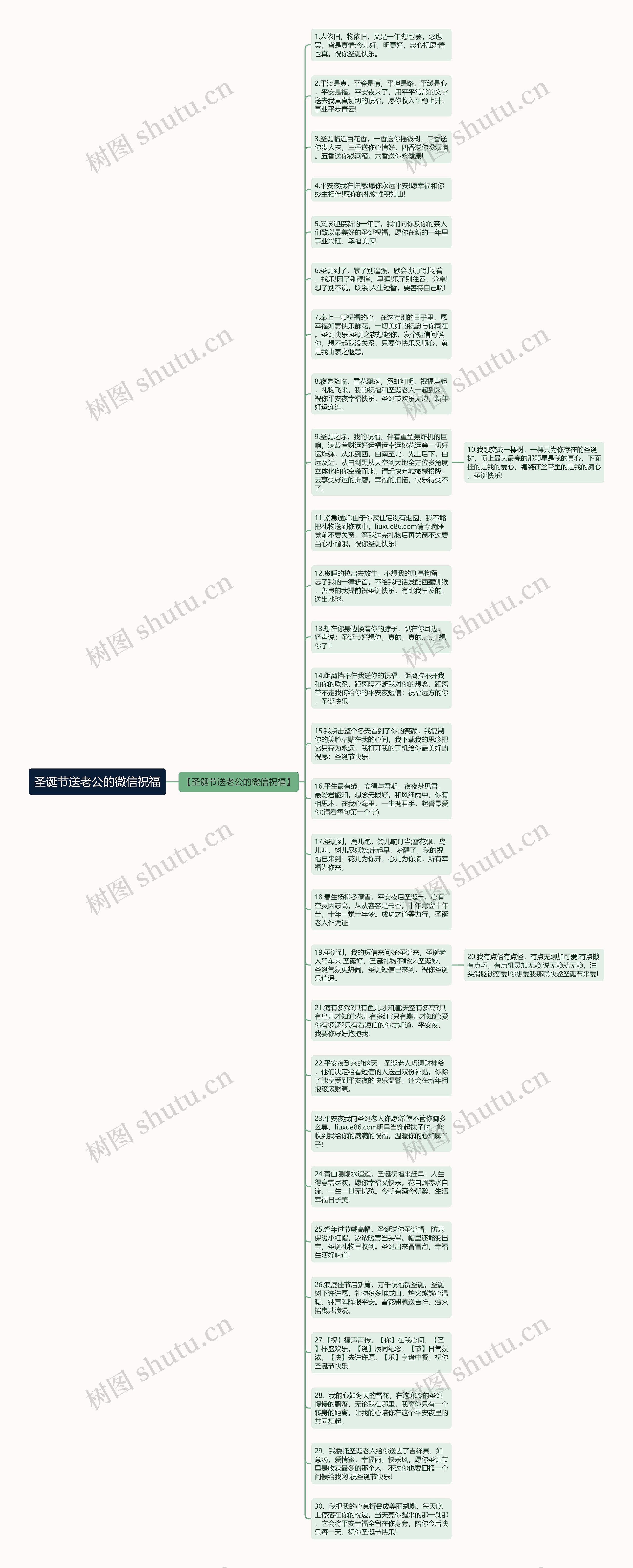 圣诞节送老公的微信祝福思维导图