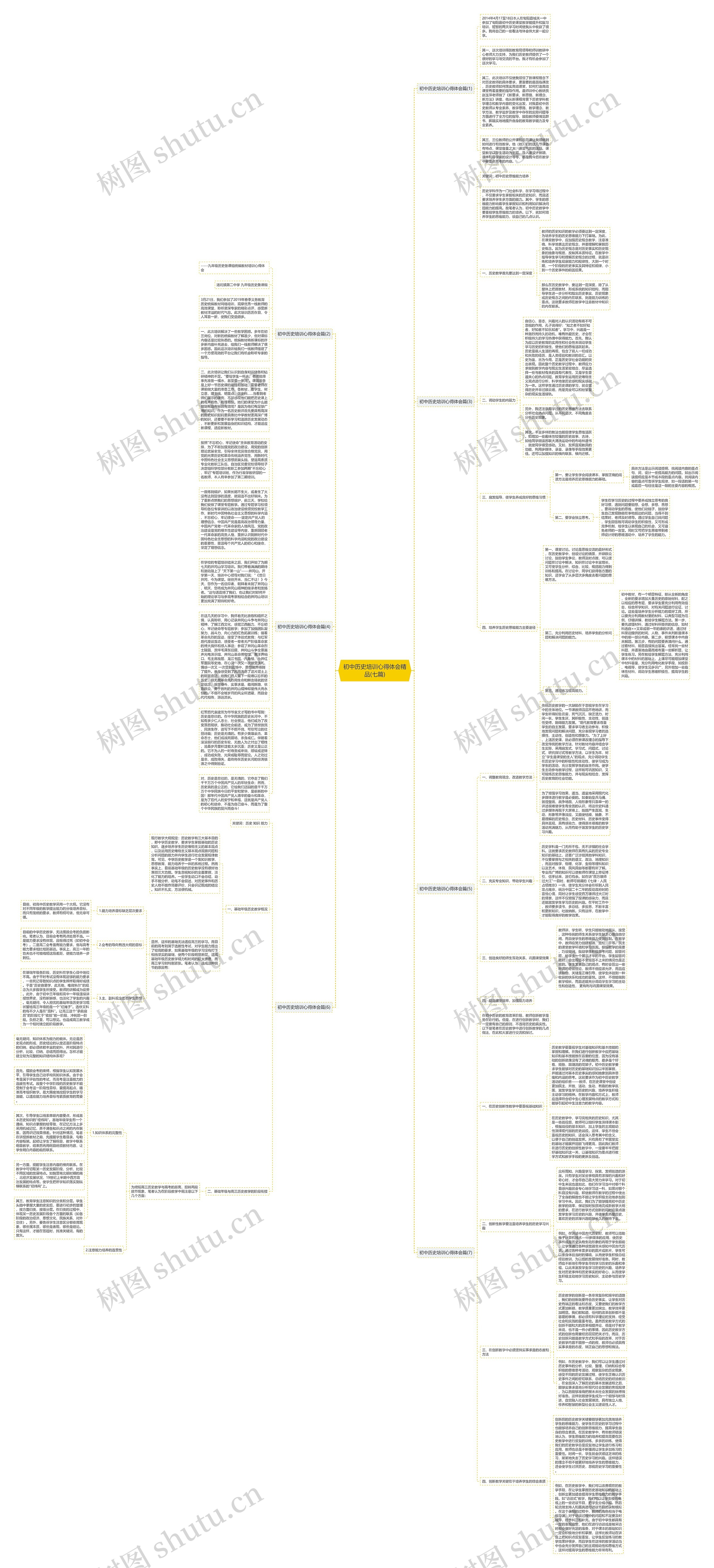 初中历史培训心得体会精品(七篇)思维导图