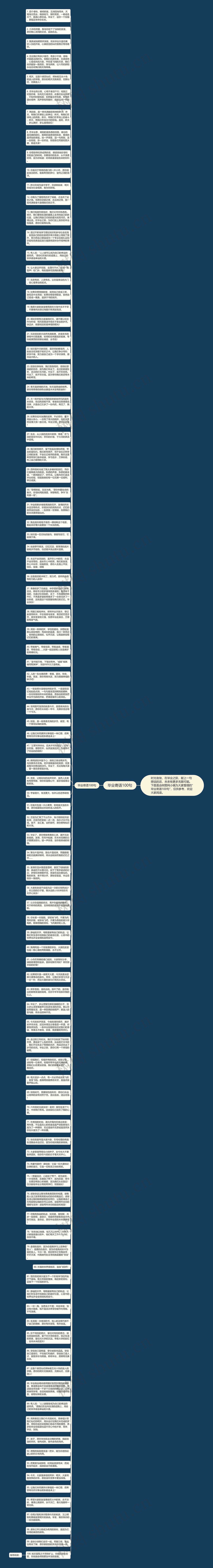 毕业寄语100句思维导图