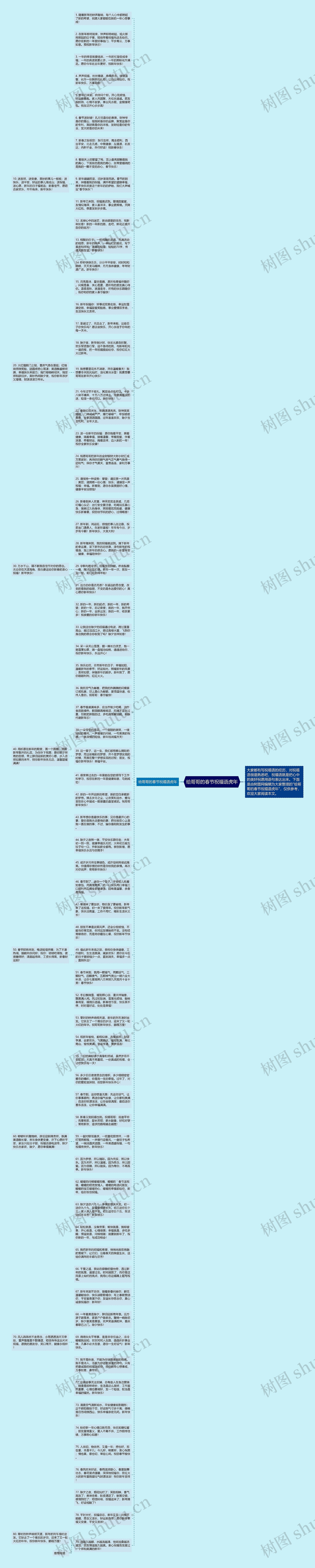 给哥哥的春节祝福语虎年思维导图