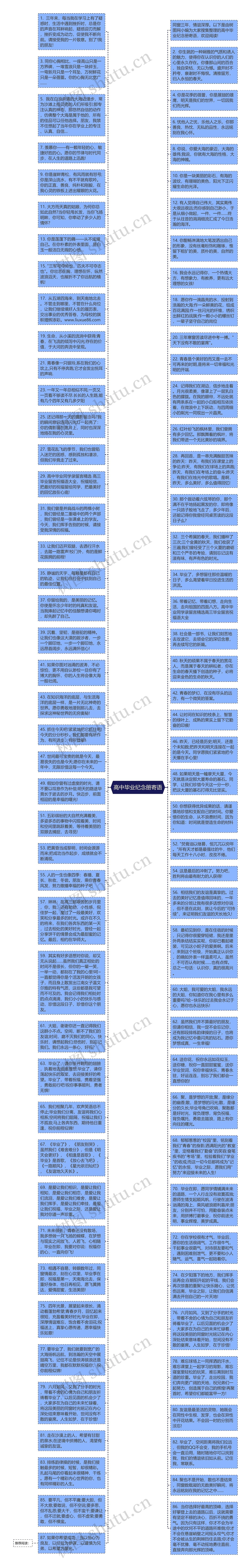 高中毕业纪念册寄语