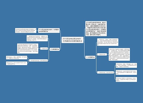 2016司法考试宪法考点：村民委员会和居民委员会