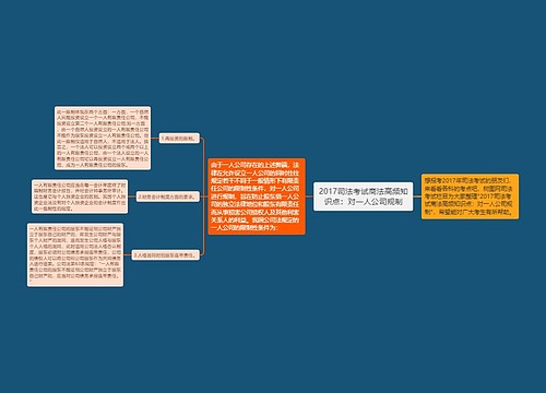 2017司法考试商法高频知识点：对一人公司规制