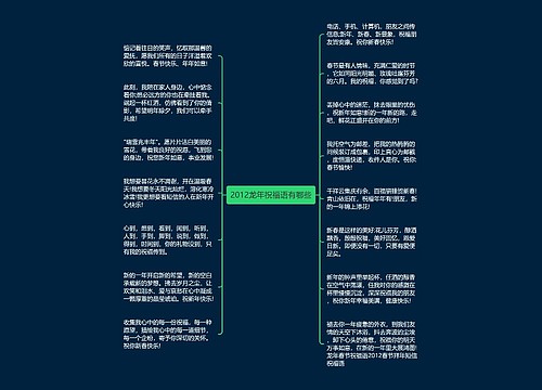 2012龙年祝福语有哪些