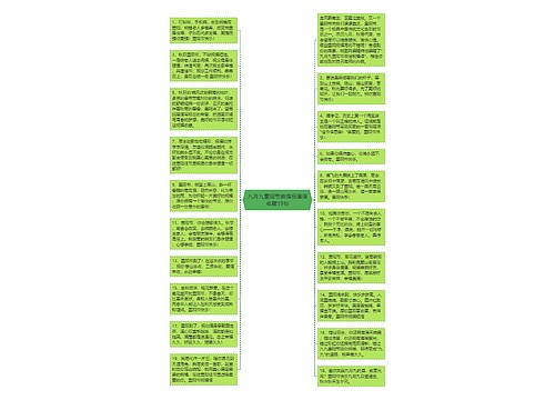 九月九重阳节微信祝福语收藏19句思维导图