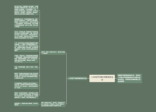 六年级开学教师寄语有互动