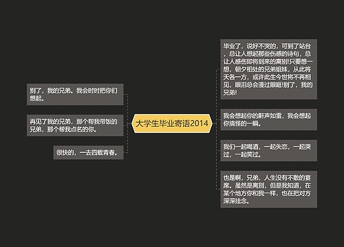 大学生毕业寄语2014