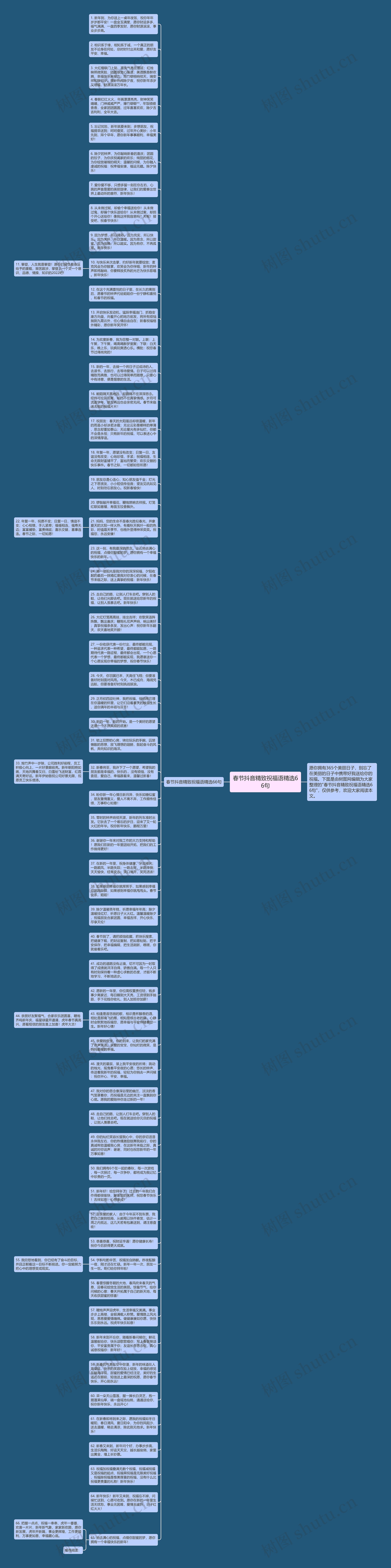 春节抖音精致祝福语精选66句思维导图