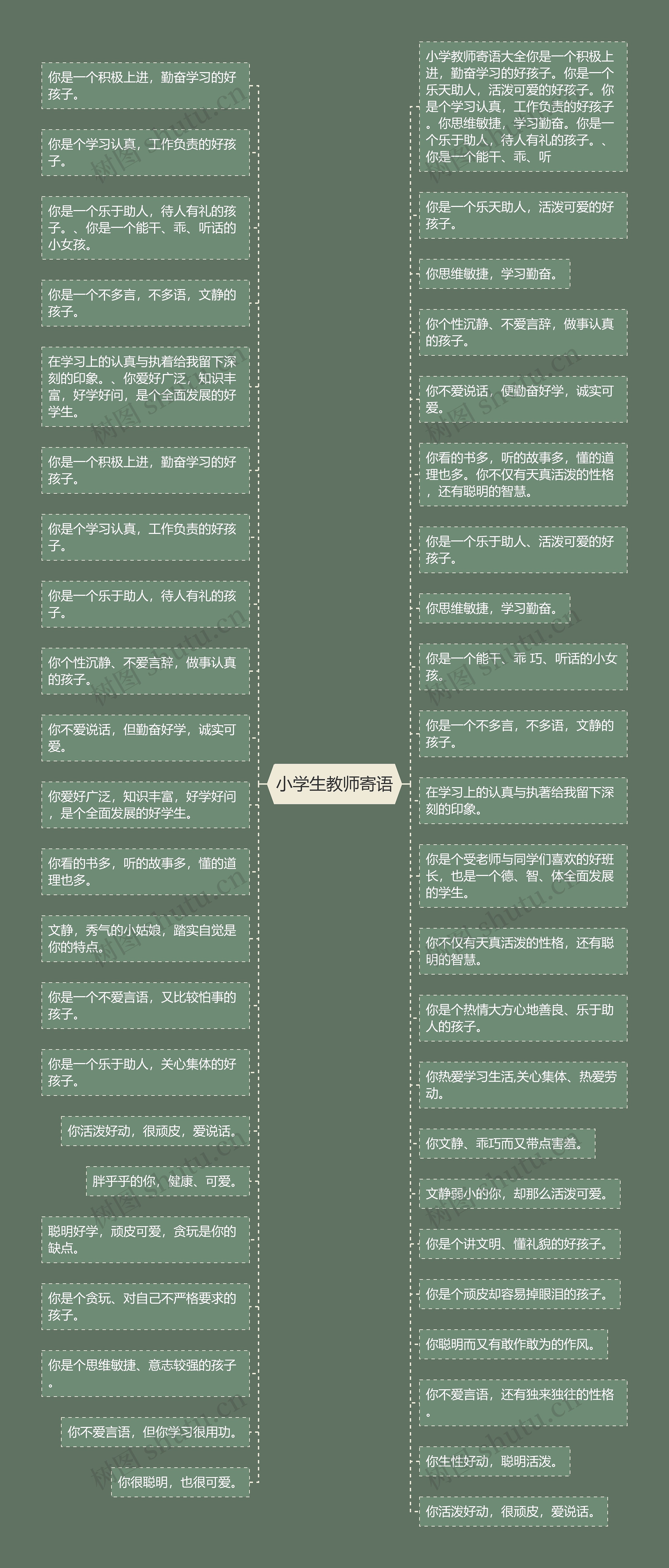 小学生教师寄语