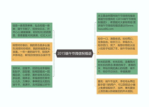 2015端午节微信祝福语