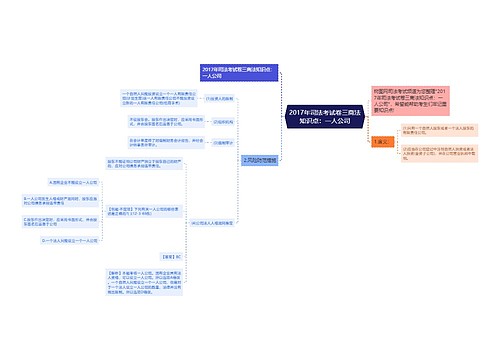 2017年司法考试卷三商法知识点：一人公司