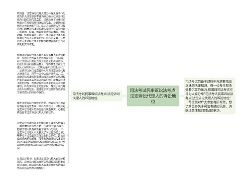 司法考试民事诉讼法考点:法定诉讼代理人的诉讼地位