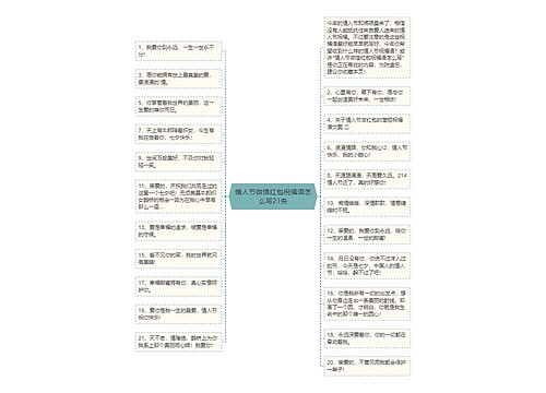 情人节微信红包祝福语怎么写21条思维导图