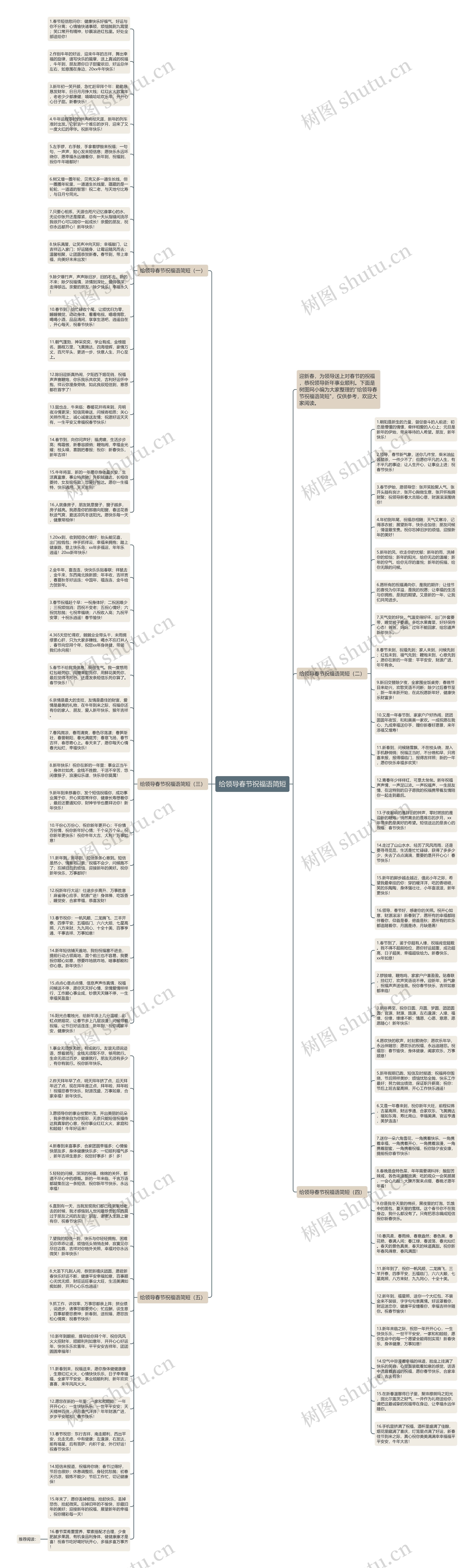 给领导春节祝福语简短思维导图