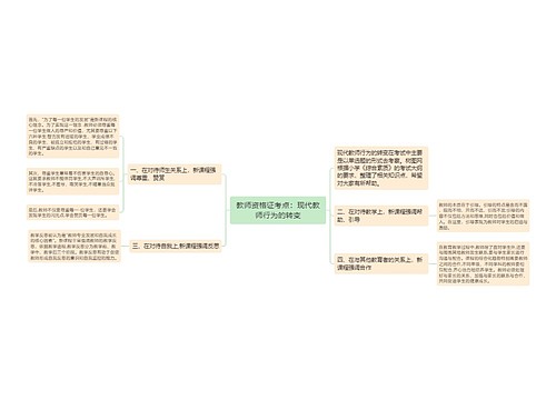 教师资格证考点：现代教师行为的转变