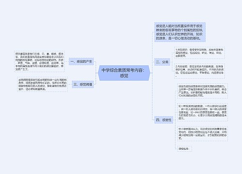 中学综合素质常考内容：感觉