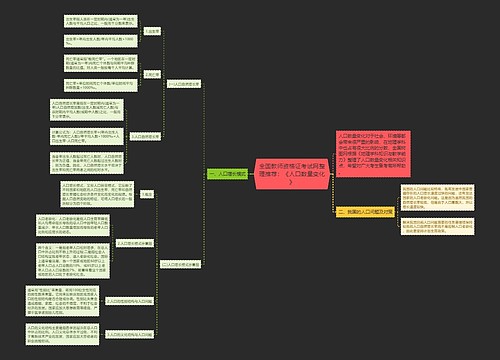 全国教师资格证考试网整理推荐：《人口数量变化》