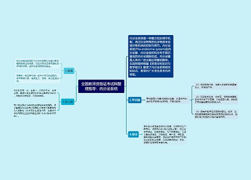 全国教师资格证考试网整理推荐：内分泌系统