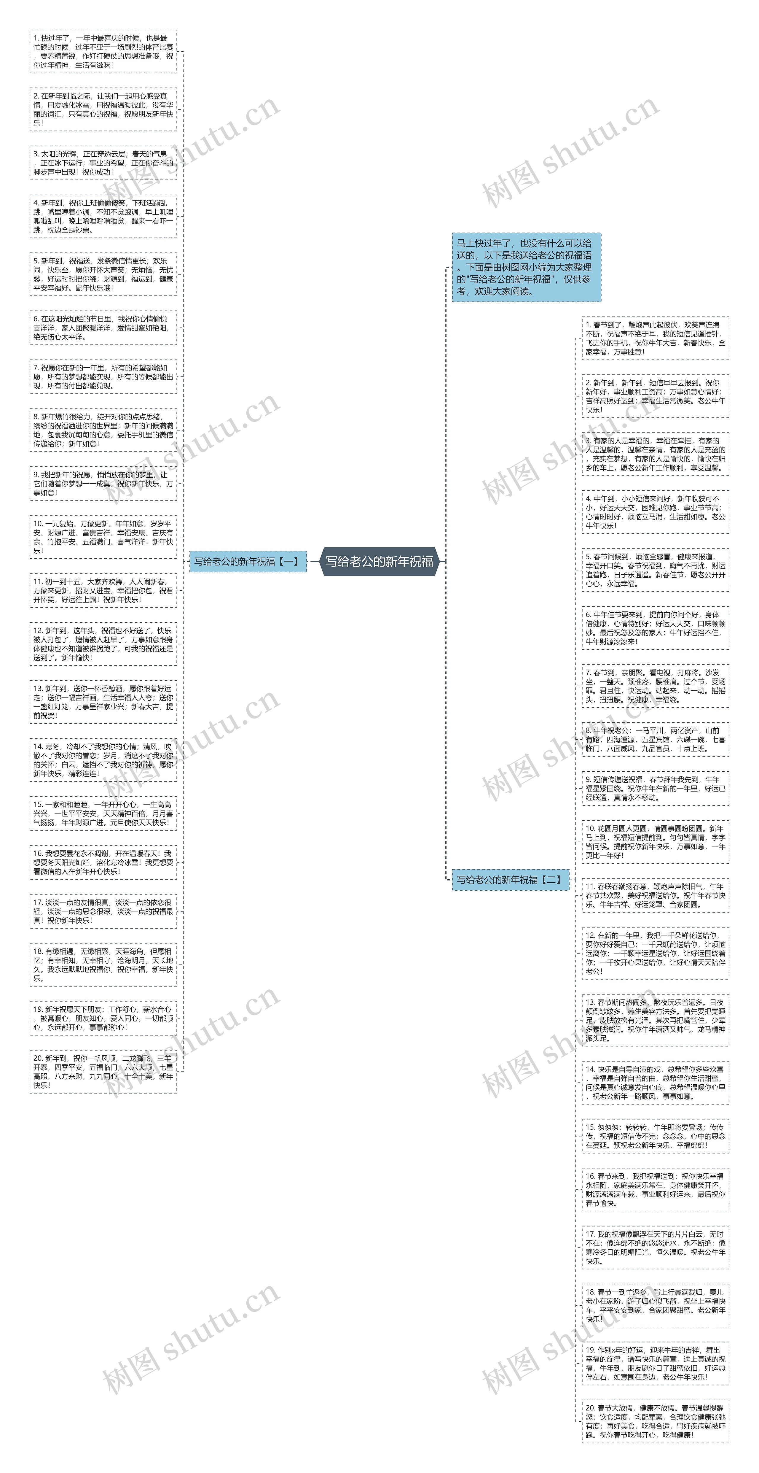 写给老公的新年祝福思维导图