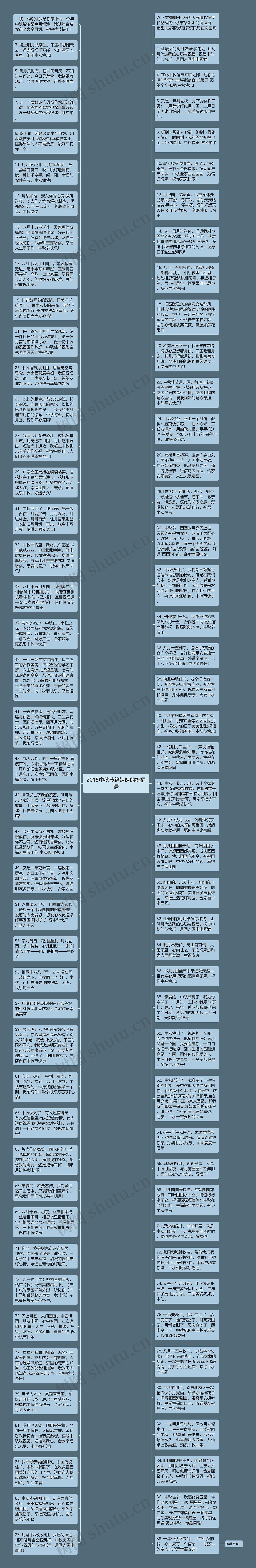 2015中秋节给姐姐的祝福语