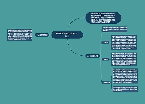 教育知识与能力易考点：注意