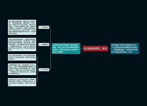 幼儿教师资格证：依恋