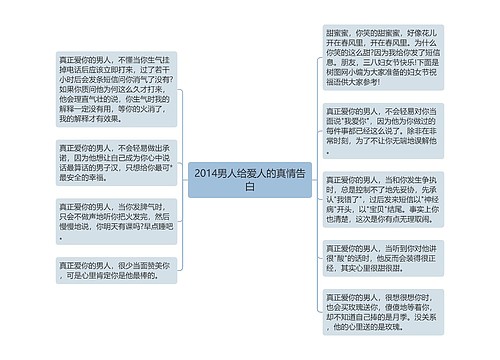 2014男人给爱人的真情告白