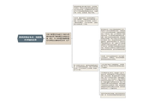 教师资格证考点：我国现代学制的沿革