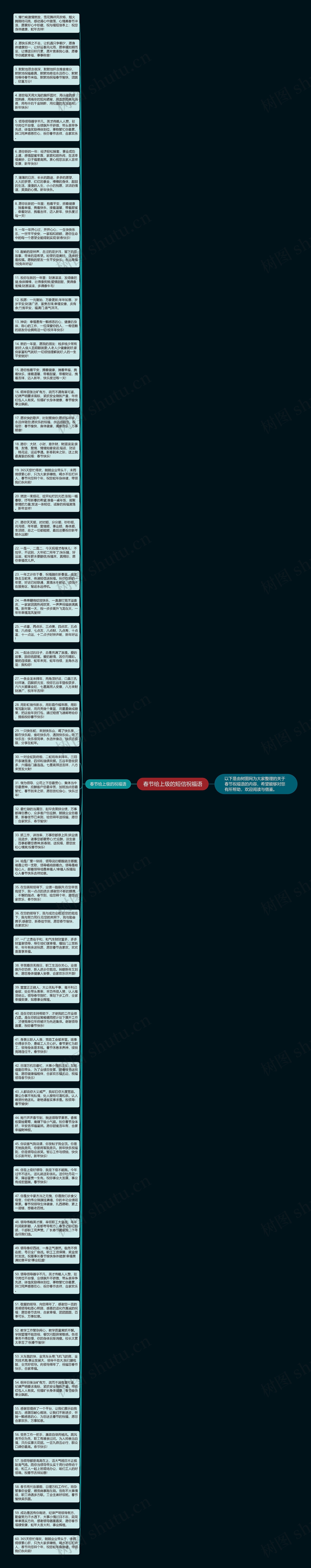 春节给上级的短信祝福语思维导图