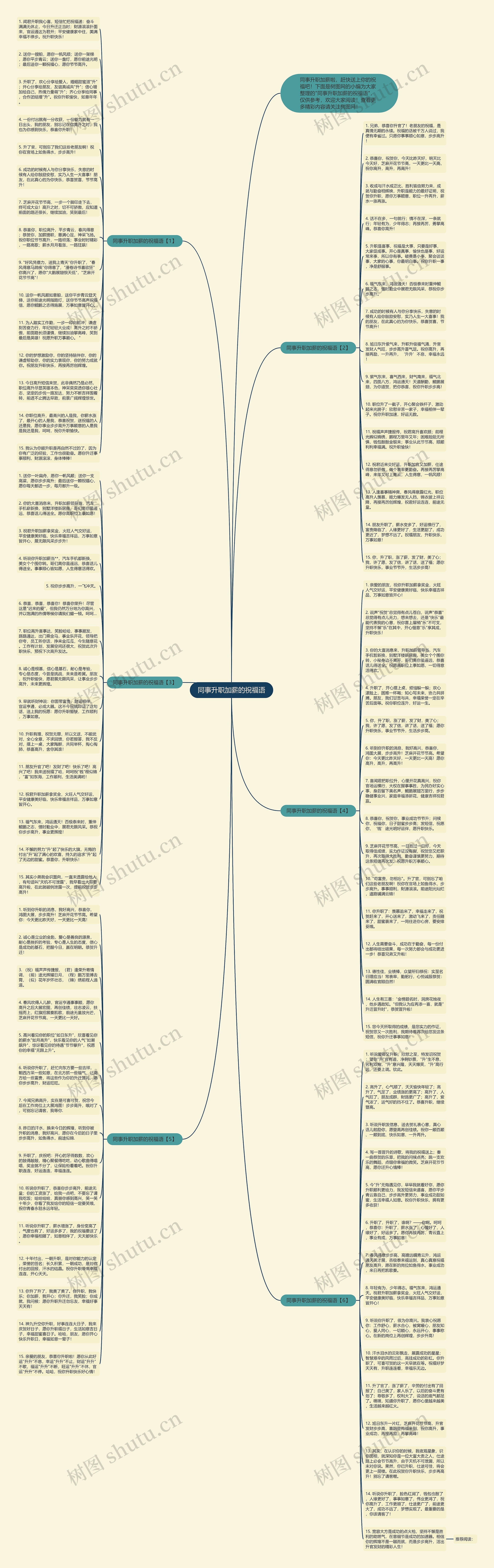 同事升职加薪的祝福语思维导图