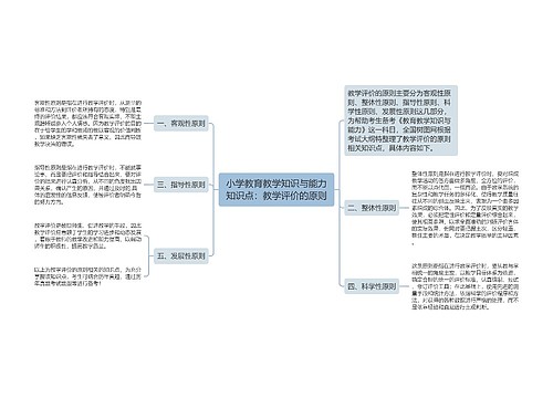 小学教育教学知识与能力知识点：教学评价的原则