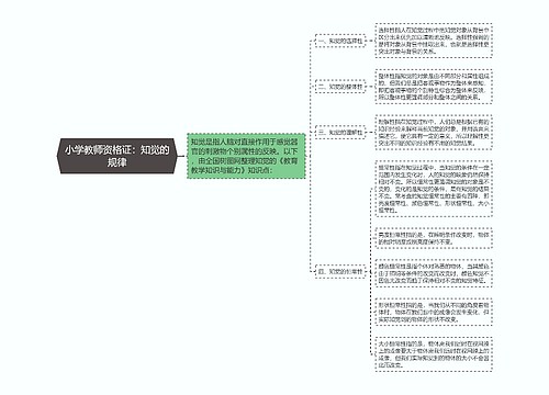 小学教师资格证：知觉的规律