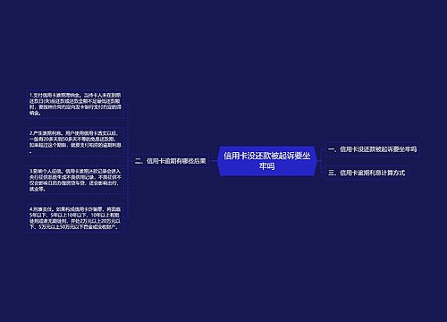 信用卡没还款被起诉要坐牢吗