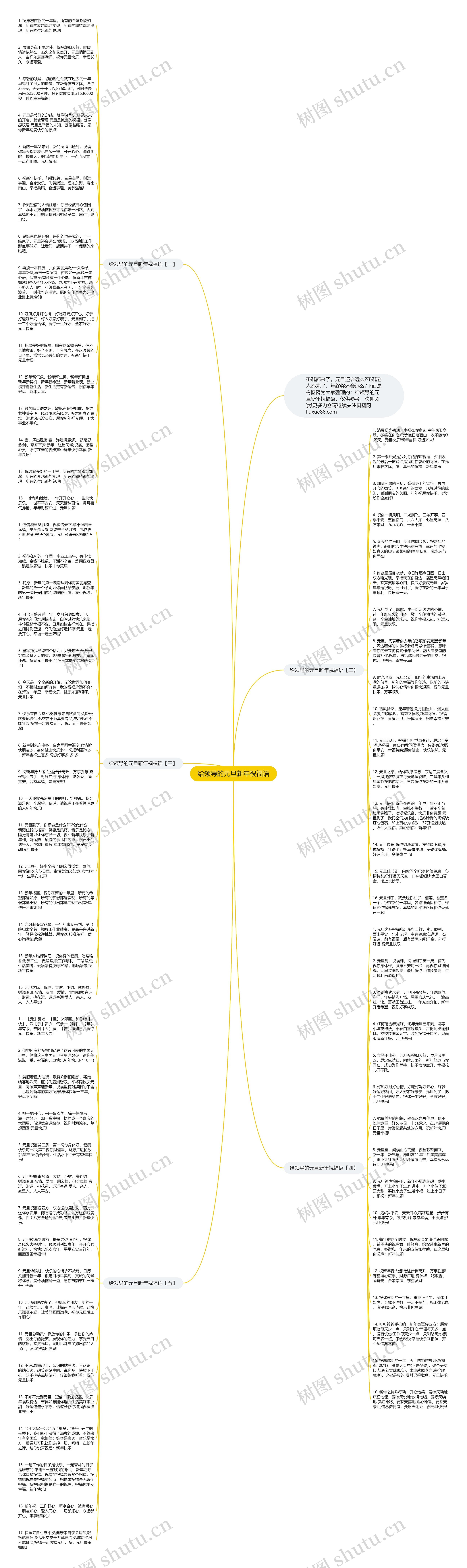 给领导的元旦新年祝福语思维导图