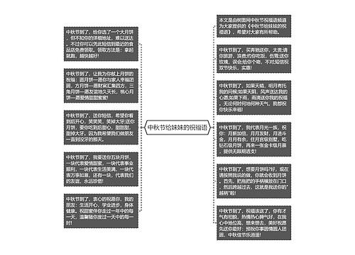 中秋节给妹妹的祝福语