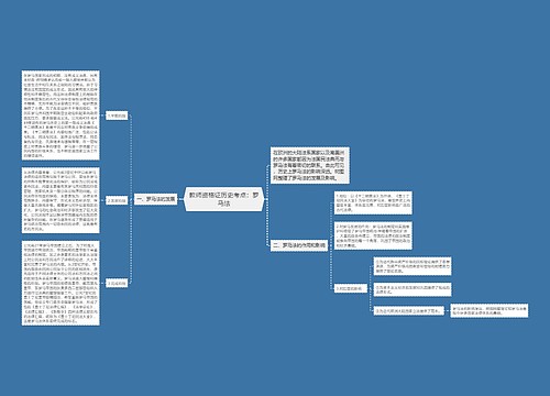 教师资格证历史考点：罗马法