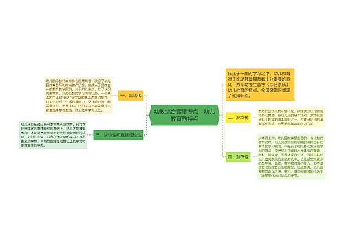 幼教综合素质考点：幼儿教育的特点