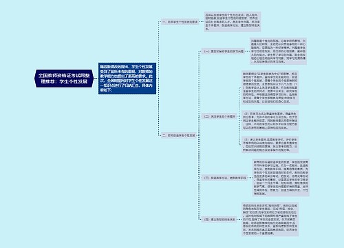 全国教师资格证考试网整理推荐：学生个性发展