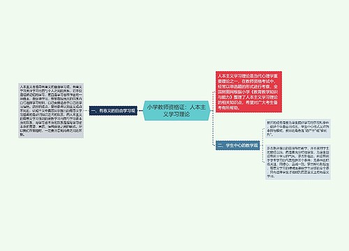 小学教师资格证：人本主义学习理论