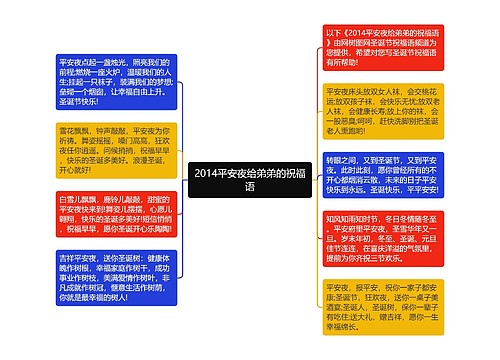 2014平安夜给弟弟的祝福语