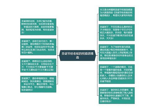 圣诞节给老板的祝福语精选