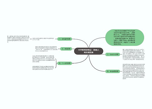 中学教师资格证：影响人格发展因素