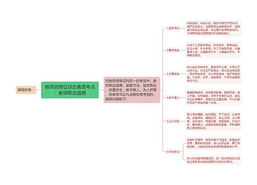 教师资格证综合素质考点：教师职业道德