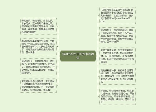 劳动节给员工的贺卡祝福语思维导图