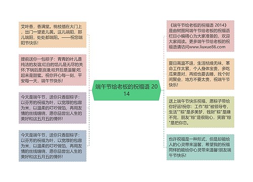 端午节给老板的祝福语 2014思维导图