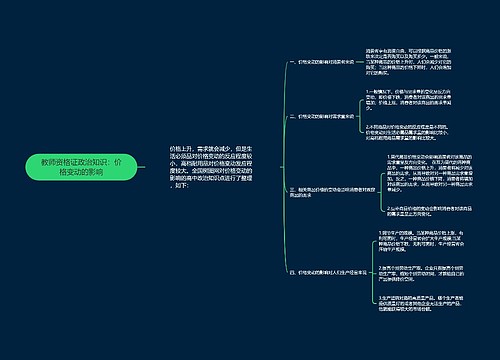教师资格证政治知识：价格变动的影响